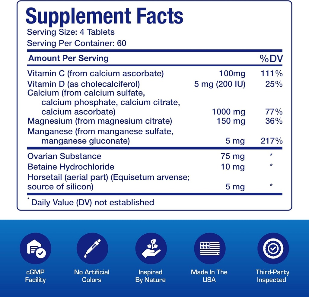 Osteo-Plex Bone Health Supplement for Women - Clinical Formula Bone Strength Supplement with Magnesium Calcium Vitamin D3 & Trace Minerals Complex - Easy to Swallow Gentle Tablets - 240 Count 5