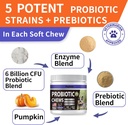 Probiotics for Dogs, Improve Yeast Balance, Itchy Skin Itchy Ears, Gut Health, Allergies, Immunity, Dog Probiotics and Digestive Enzymes with Prebiotics - Reduce Diarrhea (Chicken, 120 Chews) 5
