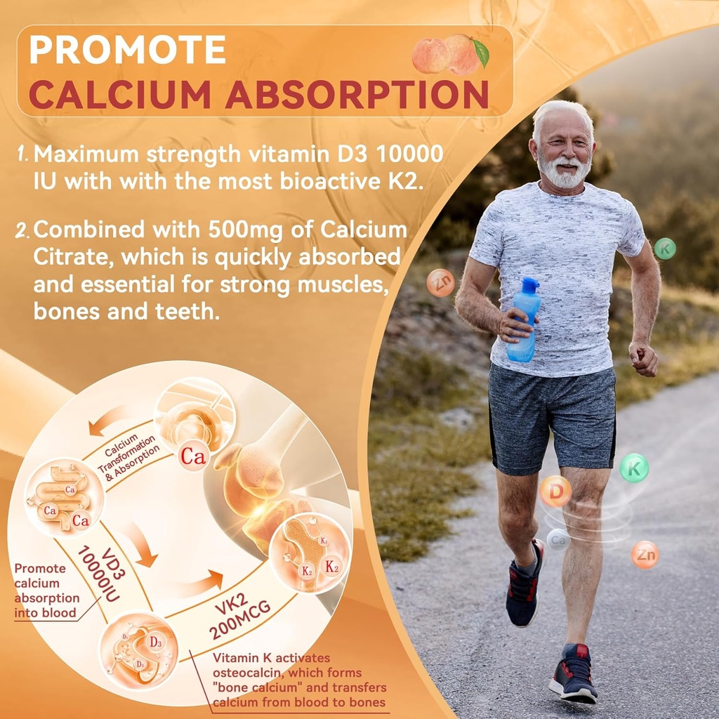 Sugar-Free Vitamin D3 K2 Filled Gummies + Multivitamin for Women Gummies 4