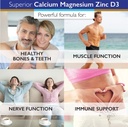 Superior Labs - Calcium Magnesium Zinc D3 - Essential Mineral Trio - 180 Vegetable Capsules - Healthy Bones & Teeth - Nerve Signaling - Muscle Function - Immune Support 5