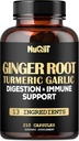 Ginger Supplements Capsules with Turmeric Curcumin, Garlic Bulb, Berberine HCl, Echinacea - 210 Capsules 2