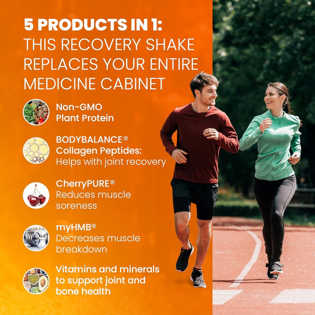 SaltWrap Protein Clinic – Total Body Recovery Shake with Collagen Peptides, HMB, Tart Cherry Extract, Pea Protein Isolate and Prebiotic Fiber for Joints & Muscle Recovery - Creamy Chocolate Fudge 5