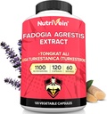 Nutrivein Premium Fadogia Agrestis and Tongkat Ali Supplement with Turkesterone - 1100 mg - 120 Caps - Synergistic Blend for Performance, Strength, & Recovery for Men & Women of All Ages 2