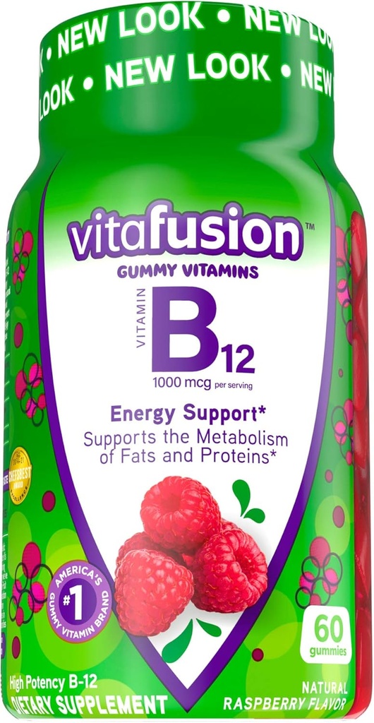 Vitafusion Fiber Well Sugar Free Fiber Supplement, 90 Count B12 Gummy Vitamins, 60 Count 5