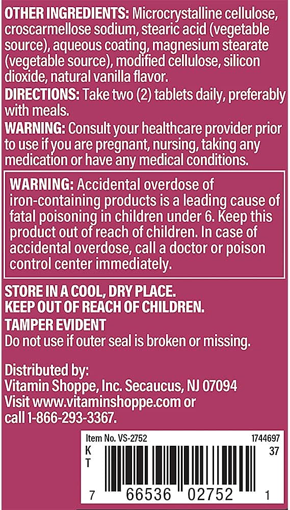 The Vitamin Shoppe Ultimate Woman Multivitamin, High Potency Multi with Green Tea Extract – Energy & Antioxidant Blend, Daily Multi-Mineral Supplement for Optimal Women’s Health (180 Tablets) 4