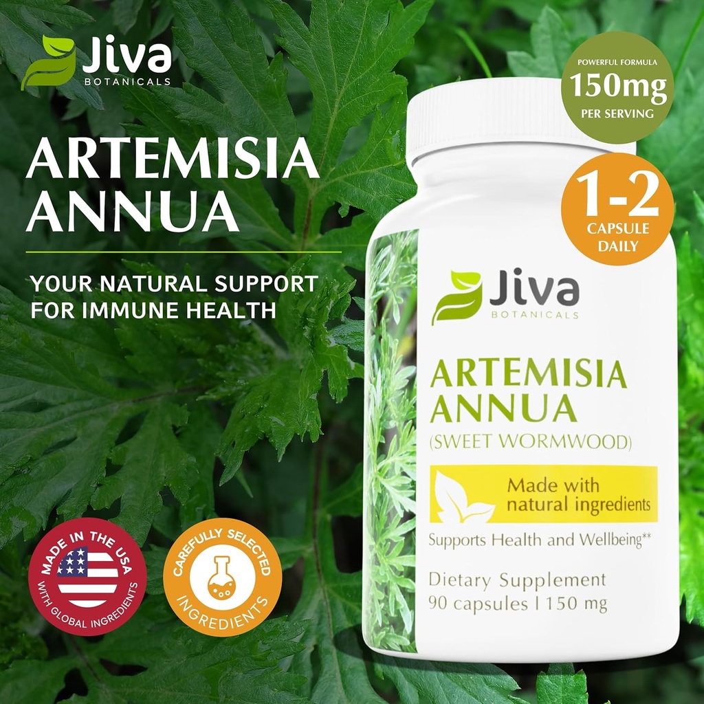 Jiva Botanicals Artemisia Annua Sweet Wormwood Capsules - Supports Immune System & Normal Liver Health - Made in The USA - 90 Capsules 4