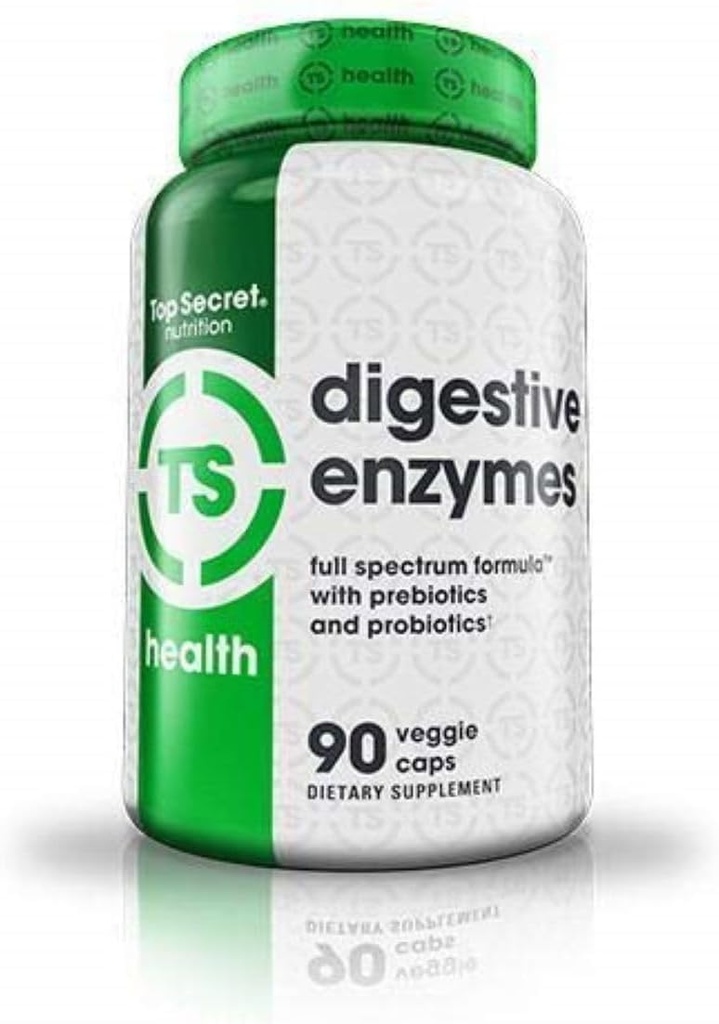 Top Secret Nutrition Digestive Enzymes | Full Spectrum Prebiotics & Probiotics | 10 Enzymes | for Gut Health, Bloating & Nutrient Absorption | 90 Capsules 2