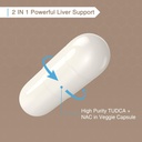 TUDCA with NAC Supplement 1200mg - 180 Capsules,Powerful TUDCA Bile Salt Plus N-Acetyl-Cysteine,Antioxidant Supplements for Liver,Digestion 4