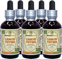 Lemon Thyme (Thymus x Citriodorus) Glycerite, Organic Dried Herb Alcohol-Free Liquid Extract (Brand Name: HerbalTerra, Proudly Made in USA) 20x4 fl.oz (20x120 ml) 4