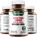Vegan Labs Apple Cider Vinegar Capsules with The Mother- 180 Vegan Capsules, 1600MG Per Serving- 100% Natural ACV Pills- Supports Healthy Digestion, Keto, Weight Management, Detox, and Immune System 2