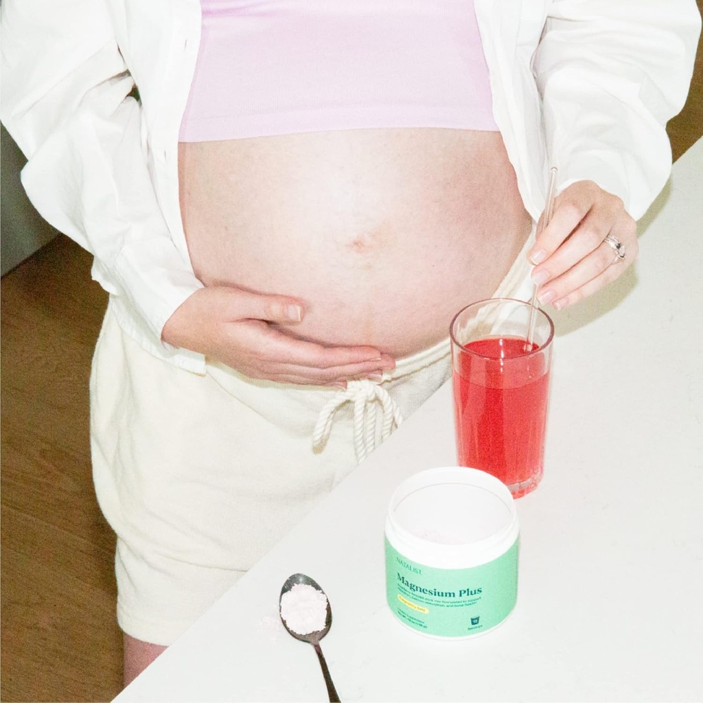 NATALIST Magnesium Plus 300 mg Drink Mix with Calcium & Vitamin D3 - Complete Whole Body Replenish & Relax Supplements for Women - Vegetarian, Gluten-Free Raspberry Flavor Powder - 15 Servings 3