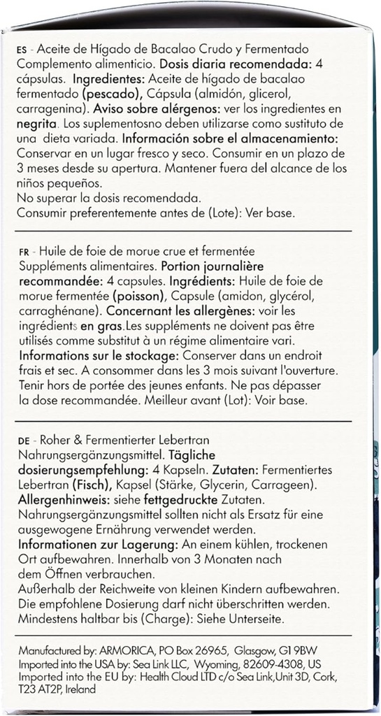 Fermented Cod Liver Oil - Cold Processed, Lacto-Fermented & Raw Cod Liver Oil - Made Exclusively with Atlantic Cod (Unflavoured, 120 Capsules) 4