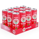 MITRA-9 Botanical Beverages - Strawberry Watermelon Sparkling Kava Drink With Kava Root Extract - Mood Enhancer - Plant Based - Promotes Natural Calm & Clarity (12 Fl. Oz) (12) 2