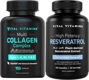 Vital Vitamins Multi Collagen Capsules + Resveratrol Capsules 2