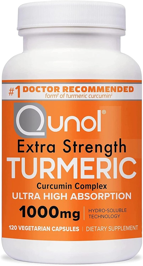 Qunol Turmeric Curcumin Supplement, Turmeric 1000mg With Ultra High Absorption, Joint Support Supplement, Extra Strength Turmeric Capsules, 2 Month Supply, 120 Count (Pack of 1) 2
