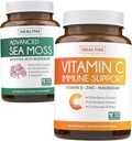 Bundle of Vitamin C Immune Support & Irish Sea Moss - Refresh & Revive Set - Vitamin C Immune Support with Zinc (60 Veg Capsules) & Irish Sea Moss with BioPerine (Non-GMO & Organic) - 60 Caps 2