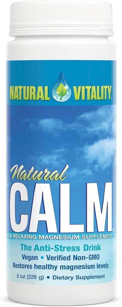 Natural Vitality Calm, Magnesium Citrate Supplement, Anti-Stress Drink Mix Powder, Unflavored - 8 Ounce (Packaging May Vary) 2