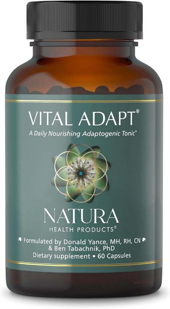 Natura Health Products Vital Adapt Supplement - Daily Nourishing Adaptogenic Tonic for Endocrine Function Support - Featuring Rhodiola, Ashwagandha, Cordyceps, Reishi (60 Capsules) 2
