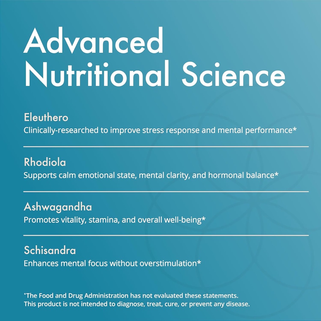Natura Health Products Vital Adapt Supplement - Daily Nourishing Adaptogenic Tonic for Endocrine Function Support - Featuring Rhodiola, Ashwagandha, Cordyceps, Reishi (60 Capsules) 4