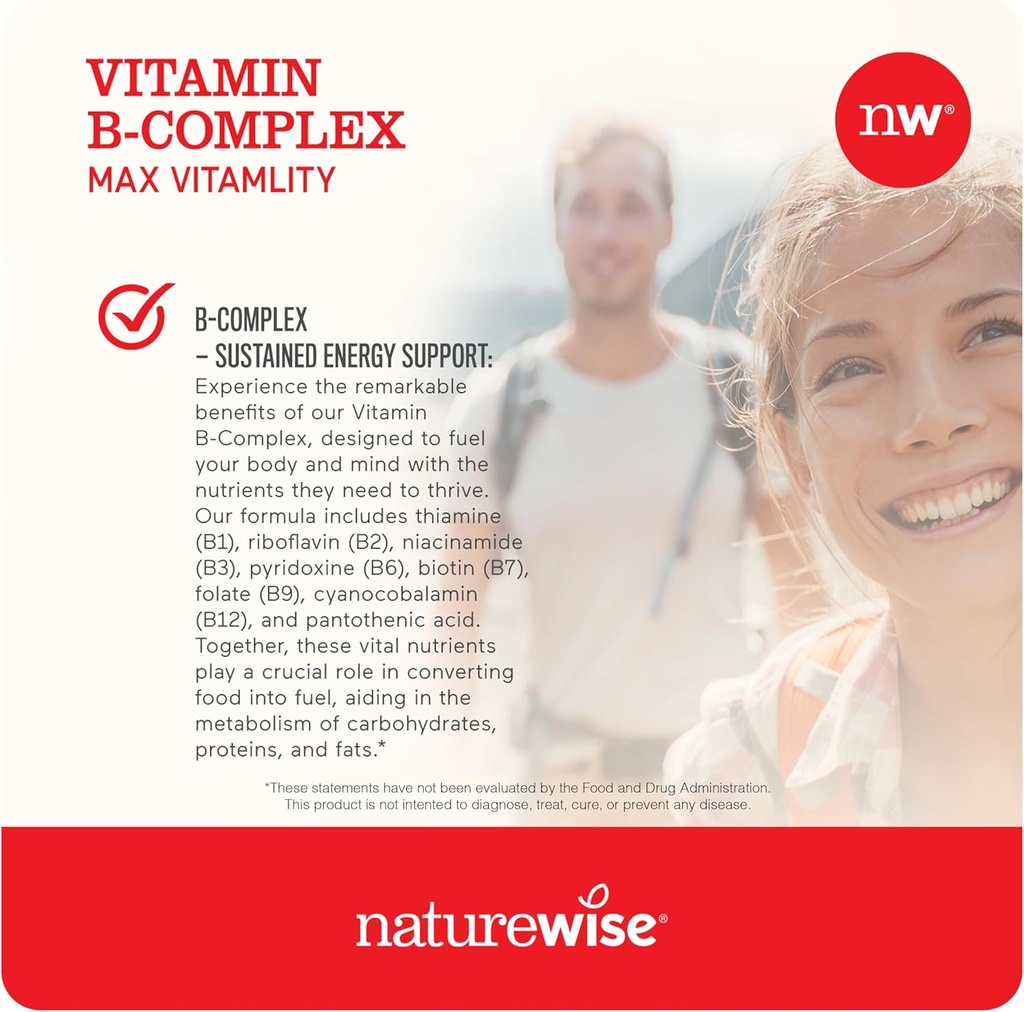 NatureWise Vitamin B12 1,000 mcg and Vitamin B Complex for Cellular Energy, Mental Clarity, Maximum Vitality - 60 Softgels Each 6