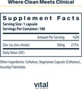 Vital Nutrients Zinc Citrate 30mg | Easily Absorbed Immune Support Supplement* | Vegan Zinc Supplement | Gluten, Dairy, Soy Free | Non-GMO | 30mg | 180 Capsules 3