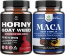 Bundle of Horny Goat Weed for Men with Black Maca Root, Tongkat Ali, Saw Palmetto & Panax Ginseng Extract and Maca Root Capsules - Herbal Wellness Supplement with Siberian Ginseng Ashwagandha 2