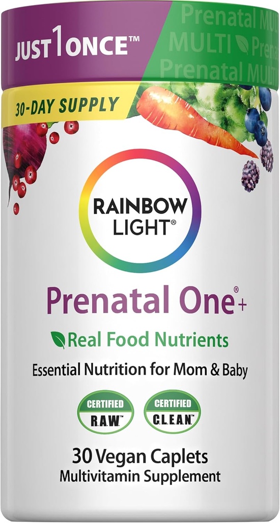 Rainbow Light High-Potency Prenatal One Multivitamin, Prenatal Health Multivitamin Supports Mom's Health and Baby's Development, With Vitamin C, Vegan, 60 Count 6