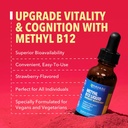 USDA Organic Vitamin B12 Liquid Drops - Methylcobalamin for Enhanced Energy and Nervous System Support - 30 Servings - Highly Bioavailable for Absorption - Non-GMO, Vegan, Strawberry Flavor, 1 Fl Oz 6