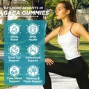 GABA Gummies, Sugar-Free Stress Relief Gummies for Adults, High-Potency GABA L-theanine Supplement with Magnesium, Ashwagandha, 5-HTP & Vitamin B6 for Zzz & Brain Health, Vegan, 60 5