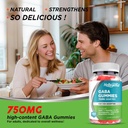 GABA Gummies, Sugar-Free Stress Relief Gummies for Adults, High-Potency GABA L-theanine Supplement with Magnesium, Ashwagandha, 5-HTP & Vitamin B6 for Zzz & Brain Health, Vegan, 60 6