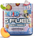 G Fuel ONE Piece Revive-Revive Energy Drink Powder, Pre Workout Caffeine Mix for Gaming, Sugar Free Focus Amino + Antioxidants, 3.7oz (Peach Kiwi Dragon Fruit, 15 Servings) 2