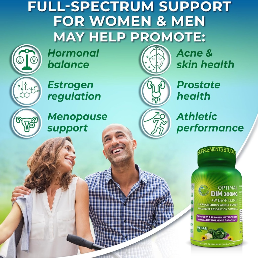 Daily Hormonal & Immune Support Bundle for Women & Men - DIM 200mg for Hormonal Balance + Quercetin 500mg with Bromelain & Zinc + Whole Food Multivitamin with Iron – Vegan, Non-GMO Wellness Support 5