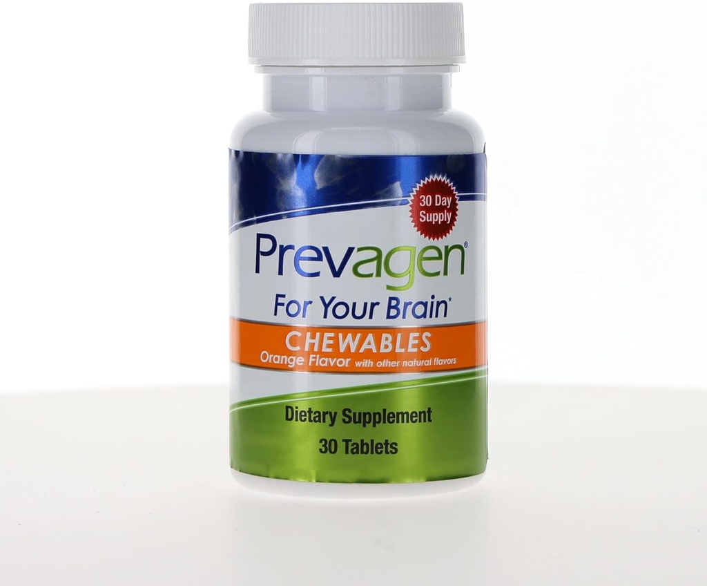 Prevagen Regular Strength Orange Chewables - 30 Tablets (1 Month Supply) | Formulated for Your Brain | 10mg of Apoaequorin Plus Vitamin D3 with 7-Day Pill Minder 3