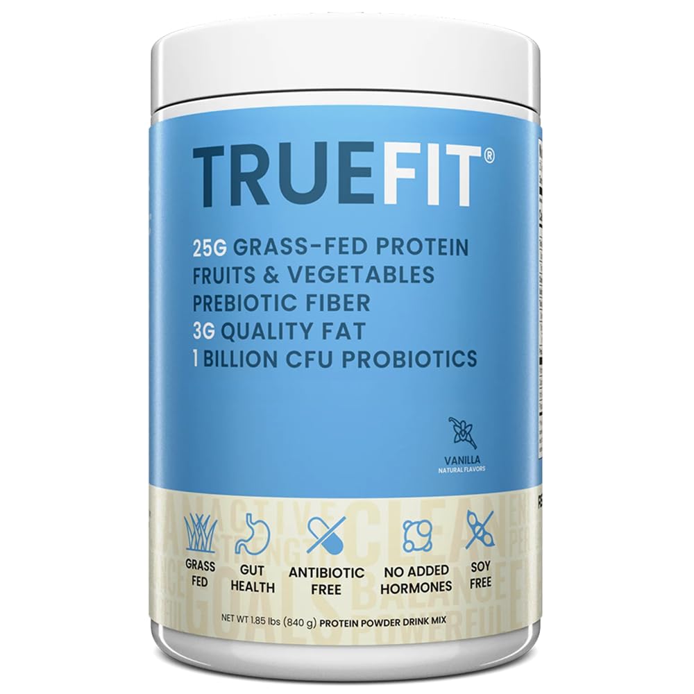 TrueFit Gut Healthy Protein Powder, Grass-Fed Whey Meal Replacement Shake with Prebiotics, Probiotics, & Organic Superfoods, Keto Friendly, Gluten Free (Packaging May Vary) 2