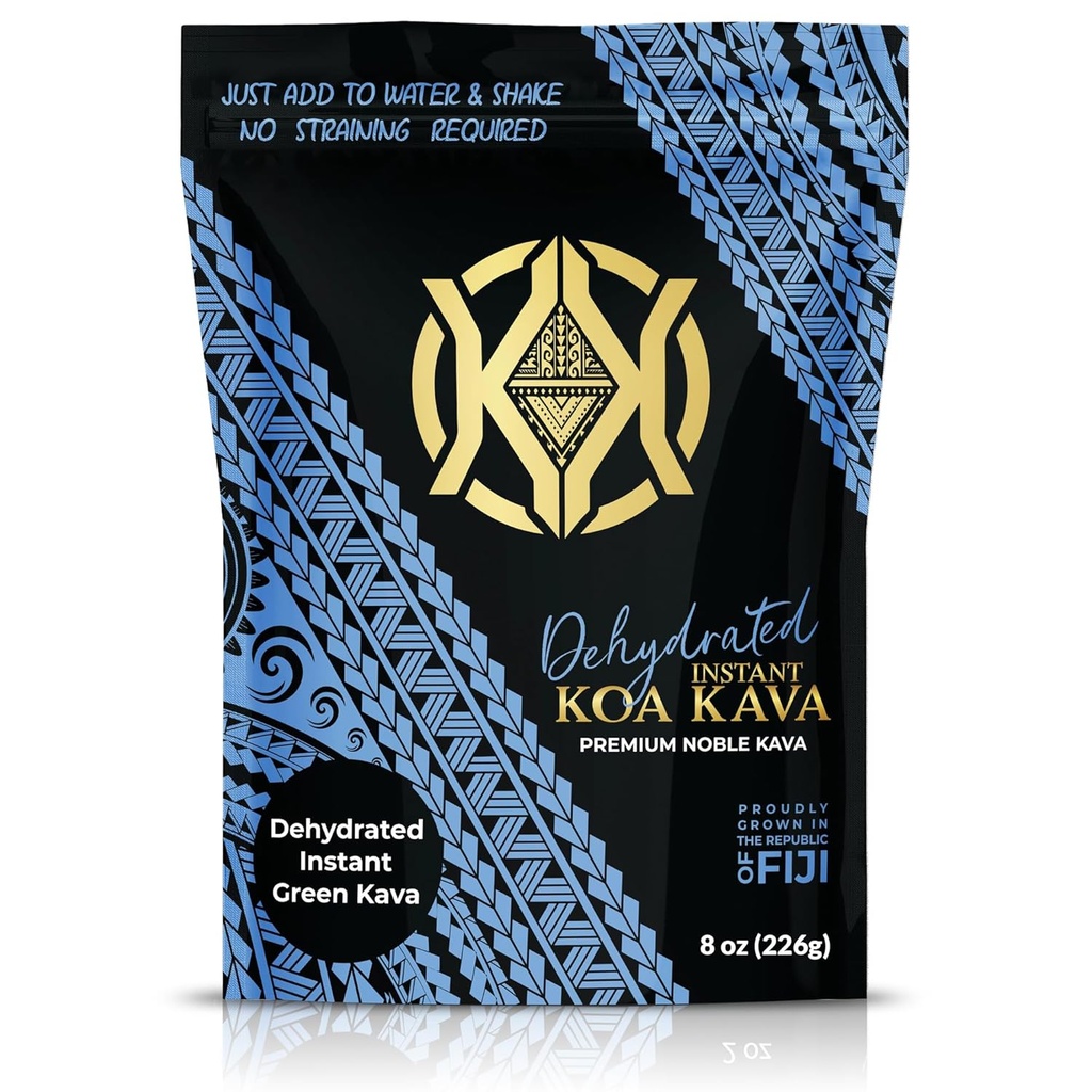 Koa Kava Dehydrated Instant Kava - 100% Dehydrated Instant Green Fijian Kava Root Powder, 8 oz (226g) Bag 2