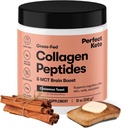 Perfect Keto Collagen Peptides Protein Powder with MCT Oil, Hydrolyzed Collagen, Type I & III Supplement, Gluten Free Grass Fed, Low Carb, Keto Coffee Creamer, Collagen for Women & Men, Cinnamon Toast 2