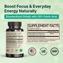 VINATURA Shilajit for Men and Women - 1000mg Pure Himalayan Shilajit Capsules, standardized to 50% Fulvic Acid - 60 Capsules 3