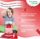 Magnesium Glycinate Gummies 500mg | Relaxation Calm Magnesium Gummies | Sugar-Free | Non-GMO | Gluten-Free | Vegan-Friendly for Adults & Kids (60 Raspberry Gummies) 6