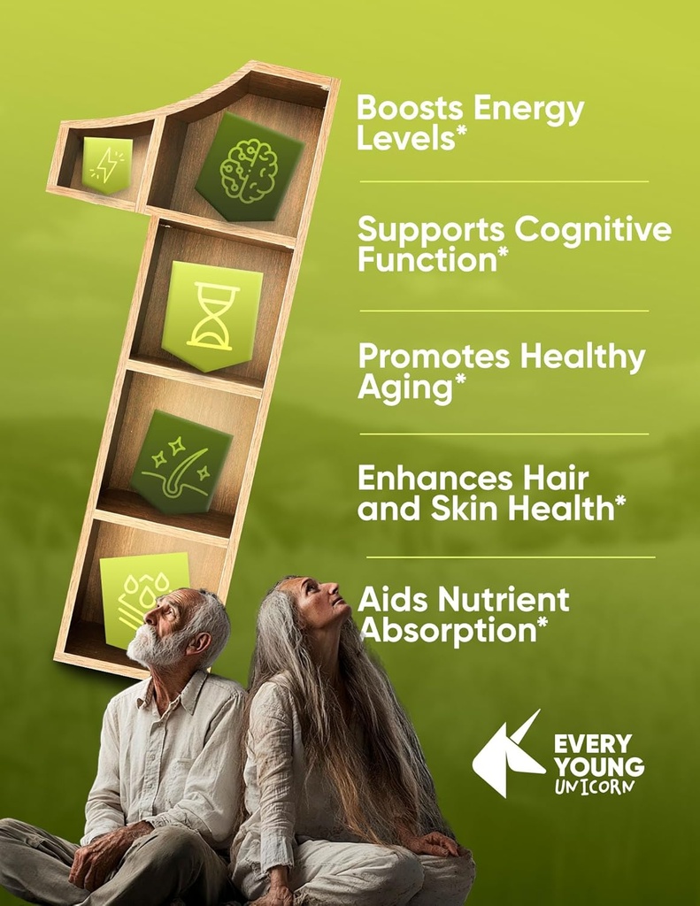 100% Natural Super Spermidine Supplements for Women and Men | 4X Ingredients to Supercharge Your Cellular Health and Hair Growth | Anti Aging Supplement Box 5