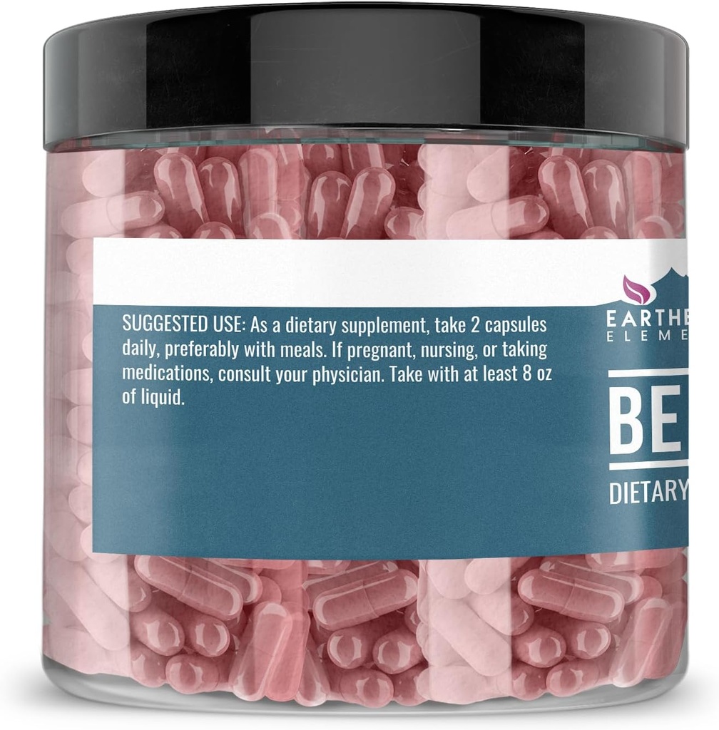 Earthborn Elements Beet Root 200 Capsules, Pure & Undiluted, No Additives 4