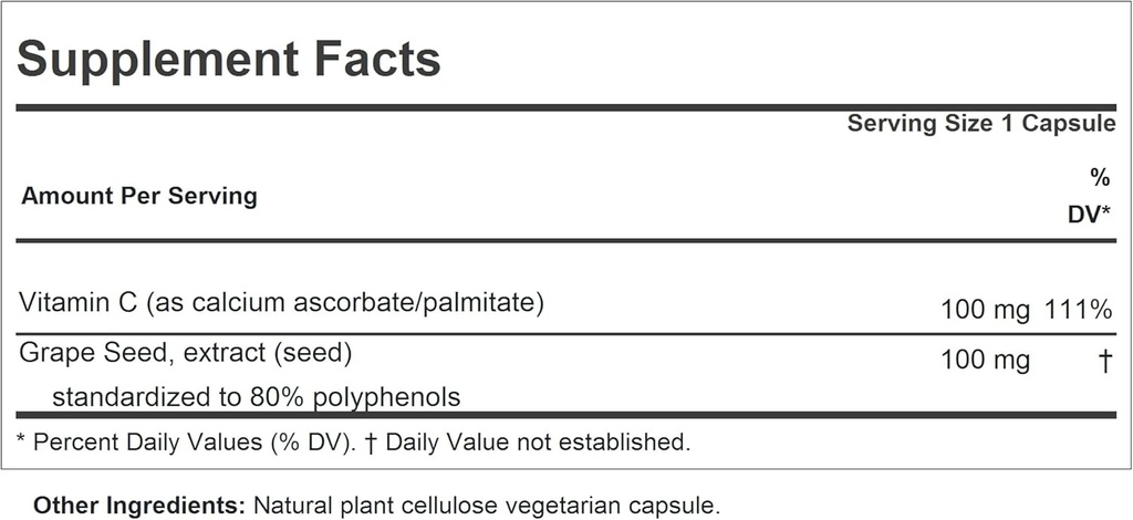 ANDREW LESSMAN Grape Seed Extract 60 Capsules - 100 mg Standardized Extract, Anti-oxidant, Neutralizes Damaging Free Radicals, Supports Healthy Circulation. Rich in Protective Polyphenols 3