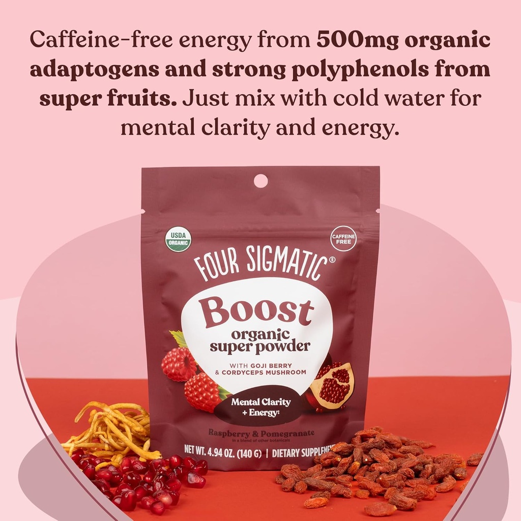 Four Sigmatic Calm Super Powder | Organic Superfood Powder with Magnesium Citrate, Organic Chamomile Extract, and Tremella Mushroom Extract | Blueberry Drink Mix (4.94 oz.) 3