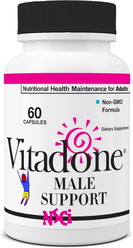 NSC Male Bedroom Support - Nutrients for Wellness in The Bedroom - Complements Original Balance Systems, Moods, Mens Energy & Vigor - Niacin, Zinc, Fenugreek, Maca Powder, Caffeine - 60 ct. 2