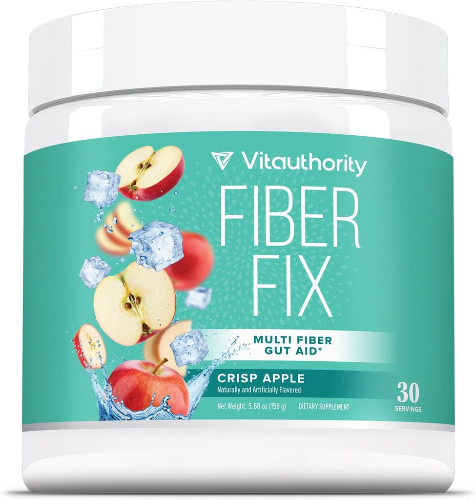 Prebiotic Fiber Powder Supplement | Healthy Gut Cleanse Detox for Women and Digestive Health Regularity, Satiety & Bloating Relief | Colon Cleanser Powder Apple Flavored, 30 Servings 2