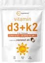 Micro Ingredients Vitamin D3 2,000 IU + K2 MK-7 50 mcg, 300 Softgels | Virgin Coconut Oil | 2-in-1 Bone, Immune & Heart Support | Easy to Swallow, Non-GMO 2