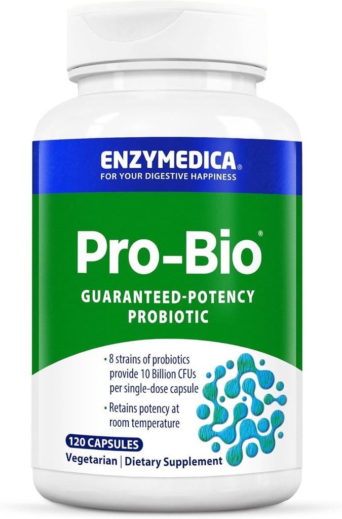Enzymedica, Pro-Bio, Shelf Stable, Stomach-Acid Resistant Probiotic for Healthy Digestion, 10 Billion CFU, 120 Count 2