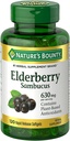 Nature's Bounty Sambucus Elderberry Herbal Supplement, Rapid Release Softgels, 630 mg per Serving, 120 Count 2