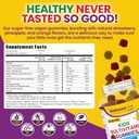 WellnessOne Kids Multivitamin Gummies - Sugar-Free Immune Support Supplement Packed with Vitamin C, B6, B12, Folic Acid & More - Natural Strawberry, Pineapple & Orange Flavors - 60 Gummy Vitamins 3