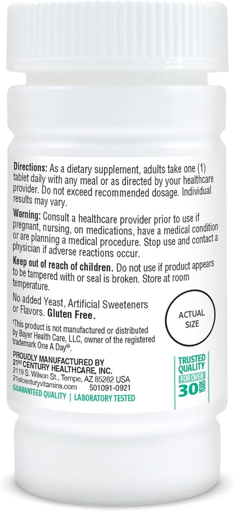 21st Century One Daily Essential Tablets, 100 Count 6