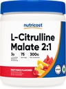 Nutricost L-Citrulline Malate 2:1 (300g) Fruit Punch - Workout Support, Muscle Performance, Nitric Oxide Booster - Fitness Supplement Powder, 75 Servings 2